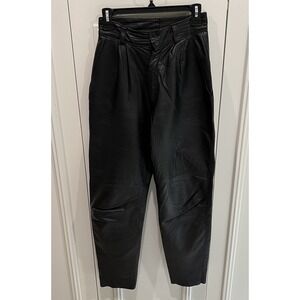 Sphinx Black Leather Pants High Rise Biker Made In England Bikercore Edgy Rocker